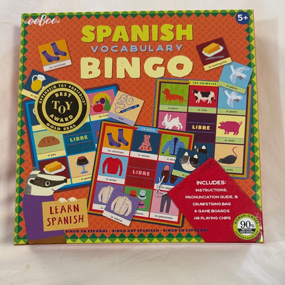 SEALED, NWT SPANISH BINGO Board Game